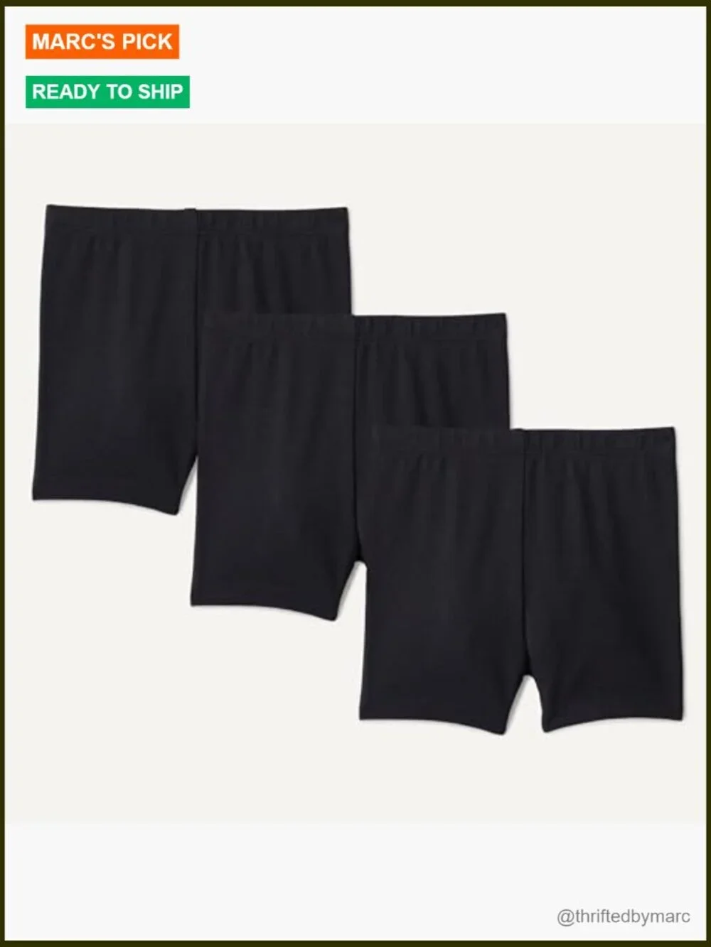 Baby Girls Cotton Bike Shorts 3-Pack Soft Stretch Pull-On